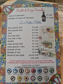 Menu / carte de Il gatto & la volpe Pizzeria Carrubba à Joppolo Giancaxio