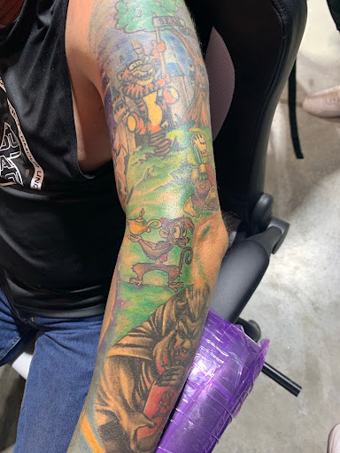 Explore half sleeve tattoo ideas male, creative tattoo ideas in Conroe, available at Monsters Ink, LLC