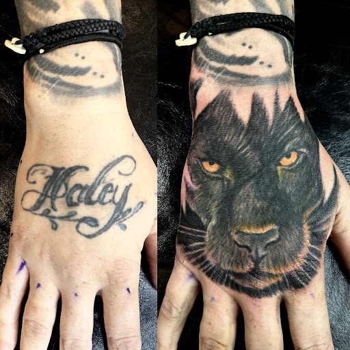 Explore design tattoo ideas for men, creative tattoo ideas in Wheeling, available at SPFX Tattoo