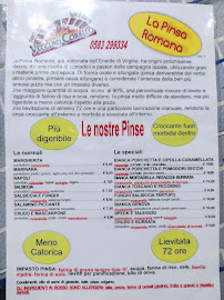 Menu du Al Vecchio Corallo Pizzeria Pinseria à Porcari
