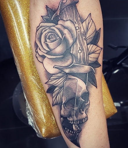 Explore harley tattoo ideas, creative tattoo ideas in Addison, available at Cat Tattoo