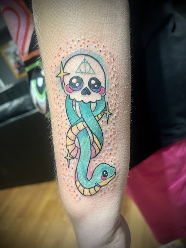 Explore halloween themed tattoo ideas, creative tattoo ideas in Sevierville, available at Hudsons House Of Ink