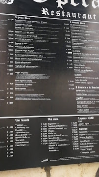 Menu / carte de Opera Fish à Rome