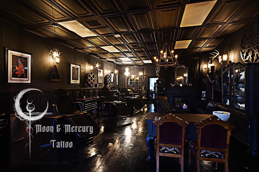 Moon and Mercury Tattoo