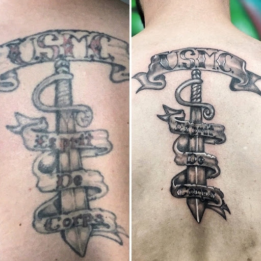 Explore cookie monster tattoo ideas, creative tattoo ideas in Vancouver, available at Studio X Tattoos & Piercings