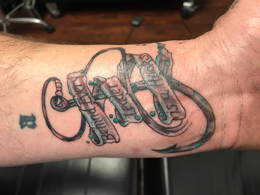 Explore halloween tattoo sleeve ideas, creative tattoo ideas in Seymour, available at American Gypsy Tattoo Corp.