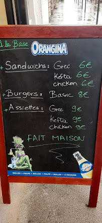 A La Base à Ivry-sur-Seine menu