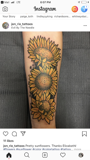 Explore dragon tattoo ideas for ladies, creative tattoo ideas in Bloomington, available at Evil by the Needle Custom Tattoo and Piercing Studio