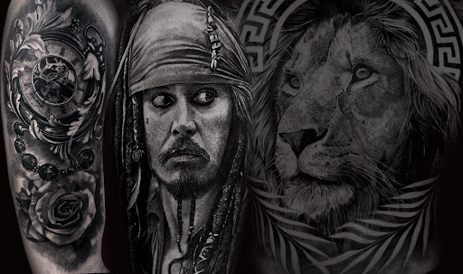 Explore star tattoo cover up ideas, creative tattoo ideas in Ocala, available at Lucky Bucks Tattoo Piercing Studio (APPT BASED)