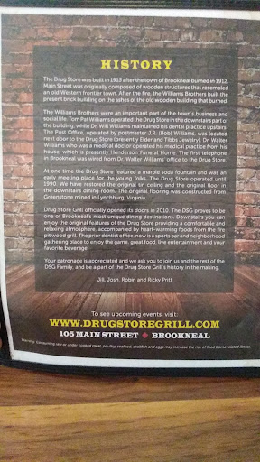 Restaurant «Drug Store Grill», reviews and photos, 105 Main St, Brookneal, VA 24528, USA