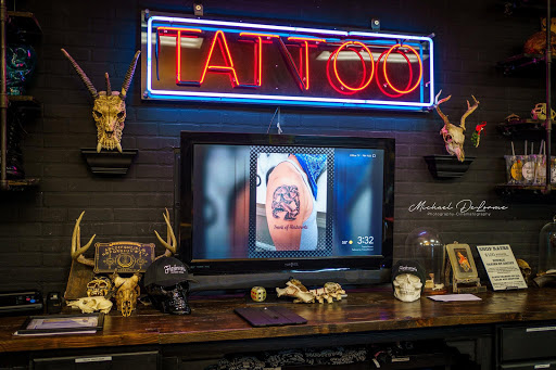 Explore billiards tattoo ideas, creative tattoo ideas in Olympia, available at Fleshworks Tattoo Studio