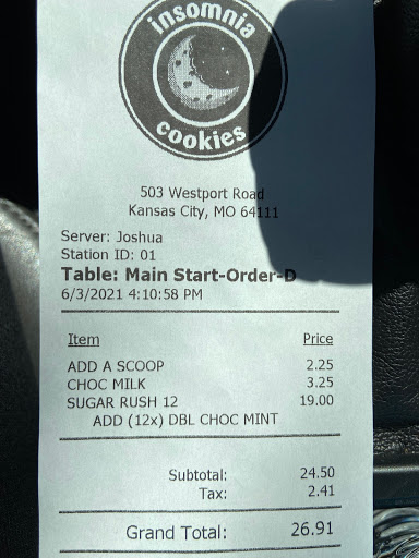 Cookie Shop «Insomnia Cookies», reviews and photos, 505 Westport Rd, Kansas City, MO 64111, USA