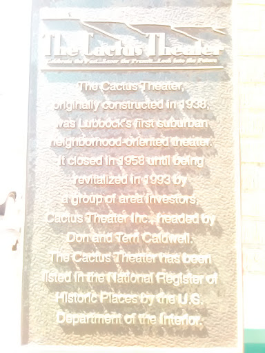 Performing Arts Theater «Cactus Theater», reviews and photos, 1812 Buddy Holly Ave, Lubbock, TX 79401, USA