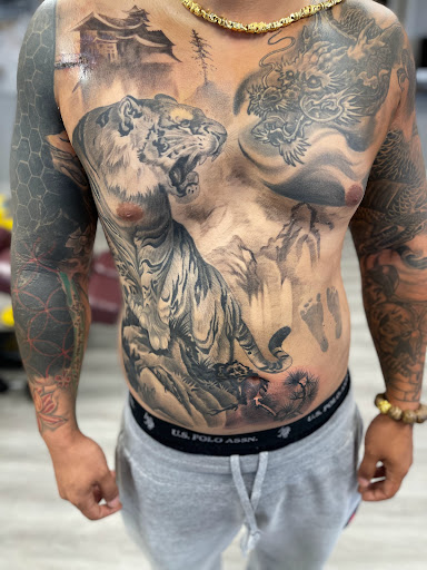 Explore monster hunter tattoo ideas, creative tattoo ideas in Norcross, available at Brotherhood Tattoo