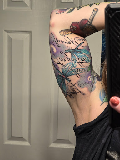 Explore disney tattoo sleeve ideas, creative tattoo ideas in Suffolk, available at The Original Folk City Tattoo