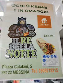 Menu du IL RE DELLA NOTTE HALAL KEBAB à Messina