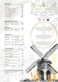 Menu / carte de Antico Mulino à Saint-Rémy-de-Provence