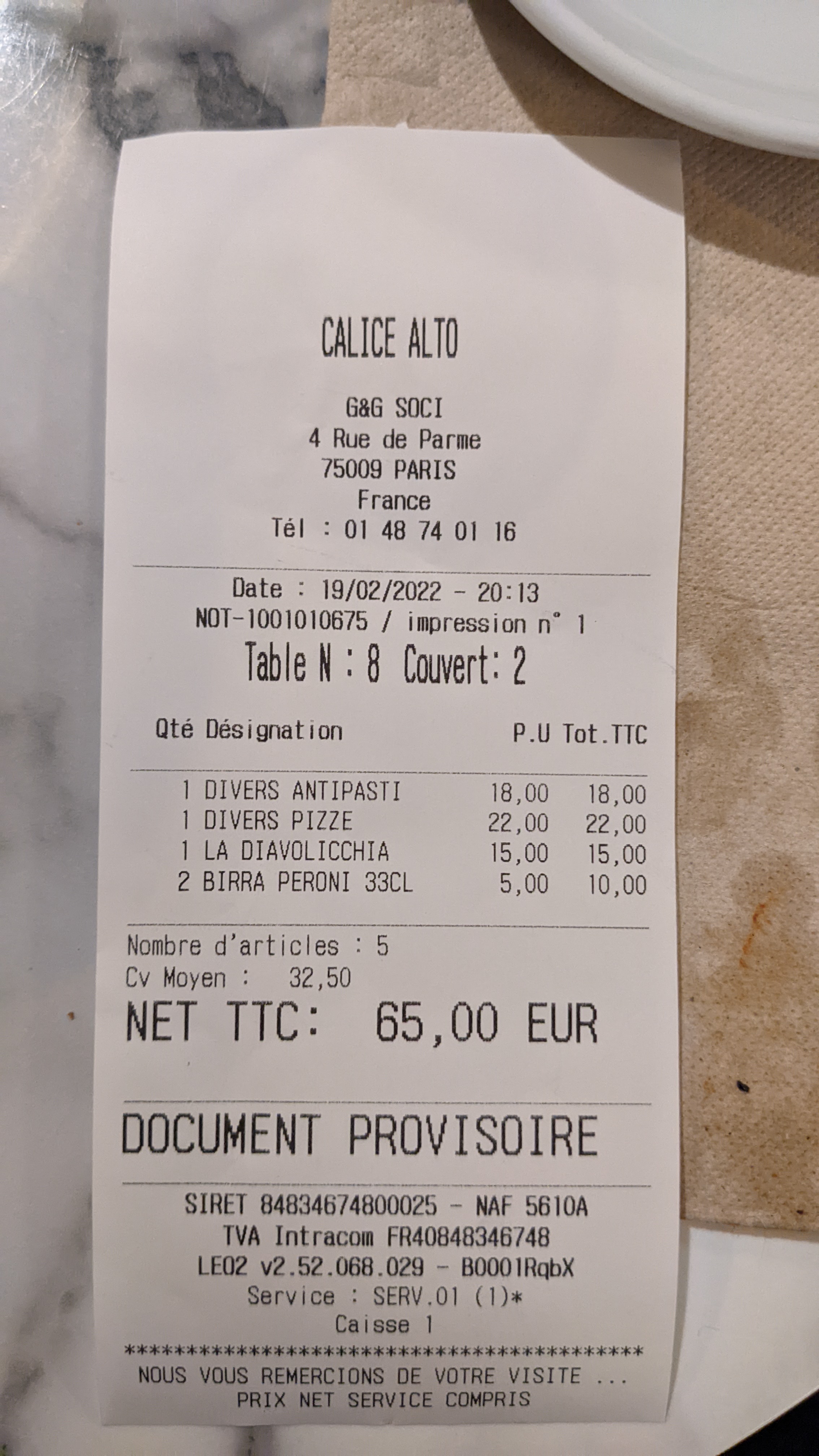 Photo n° 1 de l'avis de Guillaume.o fait le 19/02/2022 à 19:33