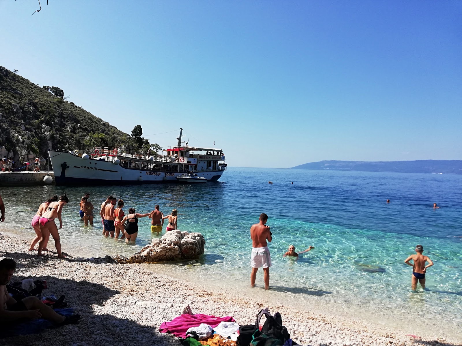 Fotografija Dragozetici beach z turkizna čista voda površino