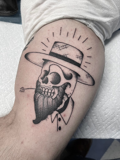 Explore reaper tattoo ideas, creative tattoo ideas in Elkin, available at Black Bear Tattoo