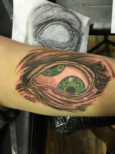 Explore firefighter tattoo sleeve ideas, creative tattoo ideas in Eureka Springs, available at Sailors Luck Tattoo