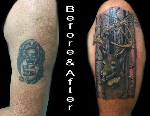 Explore women's hip tattoo ideas, creative tattoo ideas in Hickory, available at Forever Inked