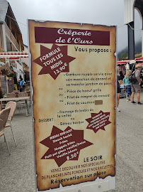 Menu du Creperie de l'ours à Laruns