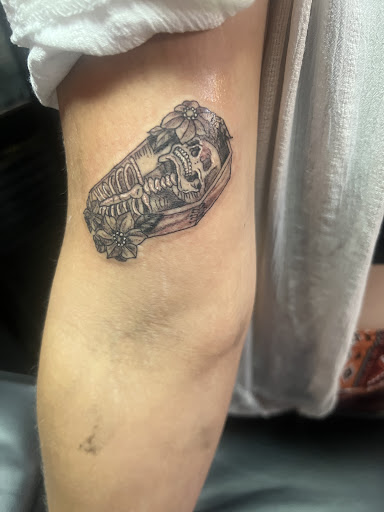 Explore tattoo lettering ideas, creative tattoo ideas in Linn Creek, available at Hillard Skillard Tattoos, LLC.