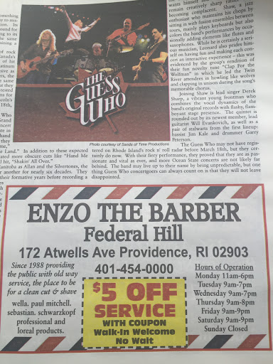 Barber Shop «Enzo Barber Shop», reviews and photos, 172 Atwells Ave, Providence, RI 02903, USA