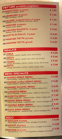 Star Turkish Pizza Kebap à Ivrea carte