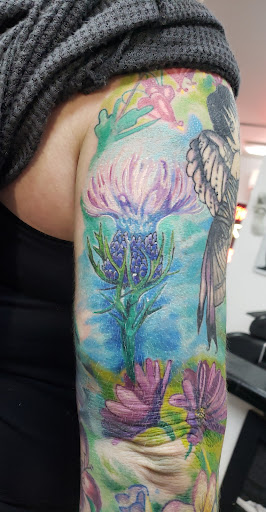 Find palm tattoo ideas for your next unique tattoo in Vinton at Cherry Bomb Tattoo and piercing