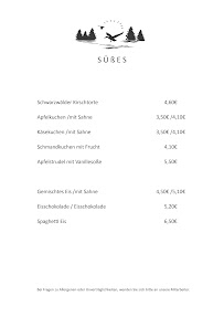 Menu du Café anStadtweiher à Triberg