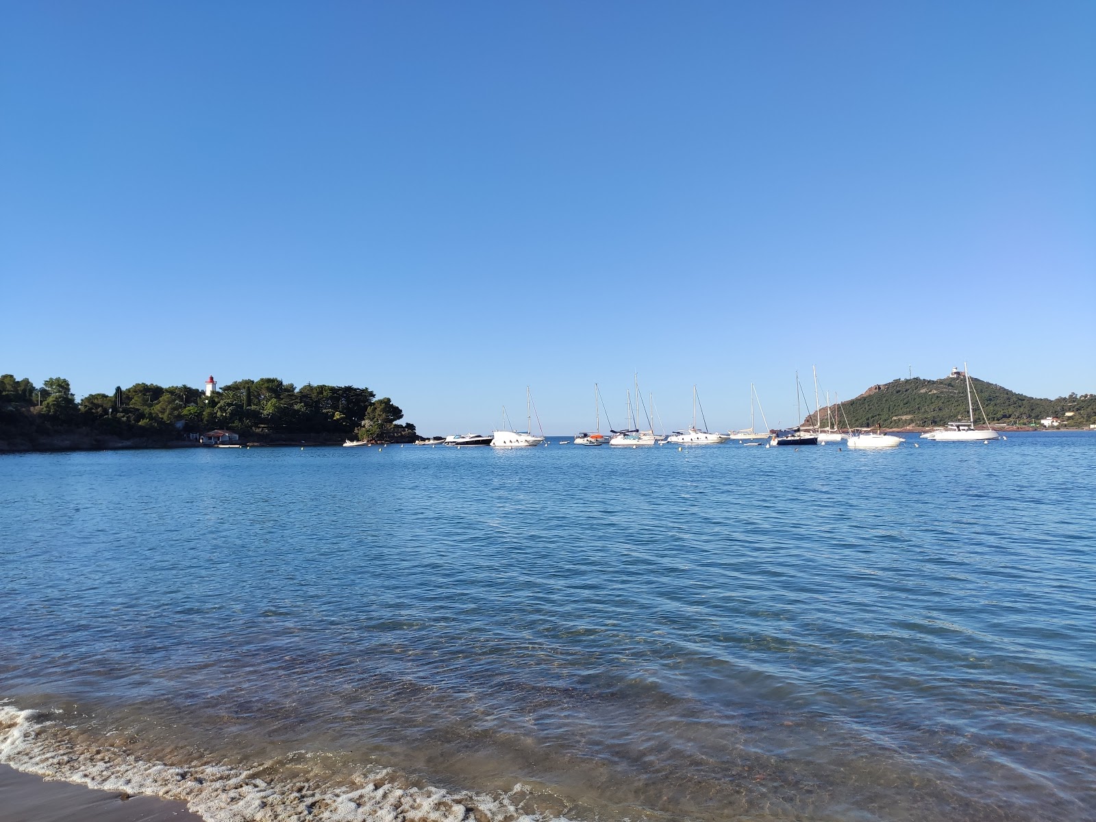 Foto van Plage de La Baumette met blauw puur water oppervlakte