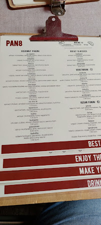 PAN8 à Bologna menu