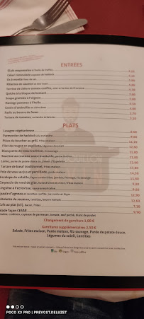 Le Petit Bouillon Vavin à Paris menu