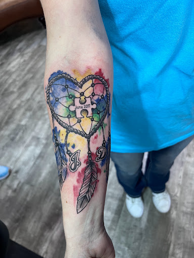 Explore womens shoulder tattoo ideas, creative tattoo ideas in Linn Creek, available at Hillard Skillard Tattoos, LLC.