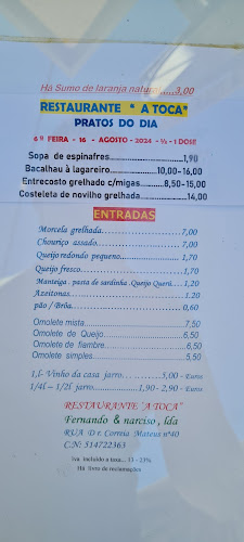 Comentários e avaliações sobre o Restaurante A Toca