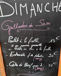 Carte du Restaurant Sandwicherie Snack Bar O'Bison et Location de Vélos grillades obison aux Eyzies à Les Eyzies