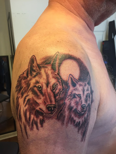 Explore deceased dog tattoo ideas, creative tattoo ideas in Portland, available at Art Immortal Tattoo and Piercing