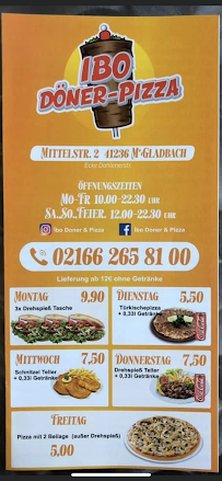 Menu du Pizzeria Hamburgueseria MK à M. Gladbach