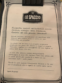 Lo Spaccio - Cucina Tradizionale Italiana à Milan menu