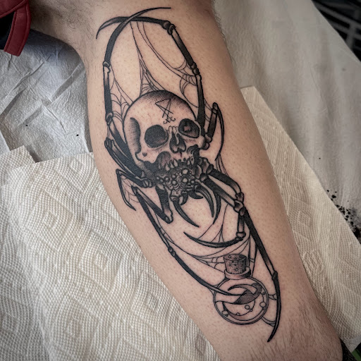 Explore fate tattoo ideas, creative tattoo ideas in Buffalo, available at True Gloom Tattoo Studio