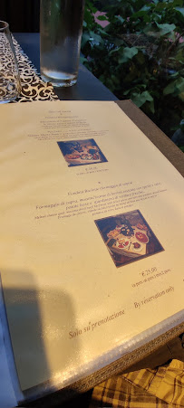 La Terrazza à Courmayeur menu