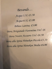 Osteria e Vinaino Cicalone à Florence menu
