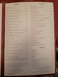 Menu du Domenico à Paris