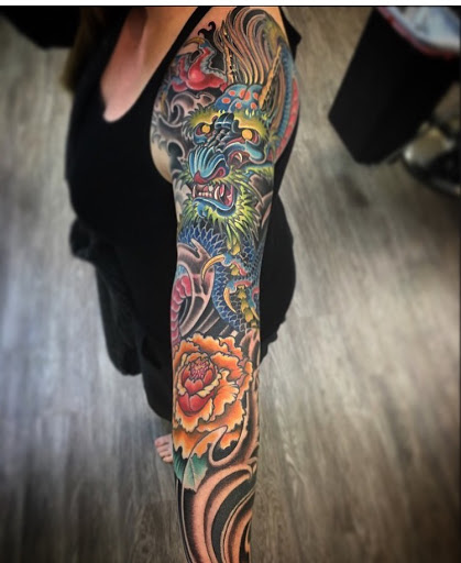 Explore rising phoenix tattoo ideas, creative tattoo ideas in Littleton, available at White Lotus Custom Tattoo