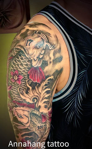 Explore mens patchwork tattoo ideas, creative tattoo ideas in Garden Grove, available at Anna Hang Tattoo