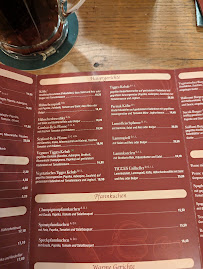 Tigges à Düsseldorf menu