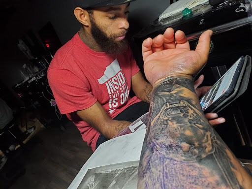 Explore men's neck tattoo ideas, creative tattoo ideas in Bensalem, available at Philly Joe Tattoo Studio