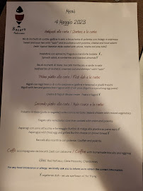 Menu / carte de Bacaro Padovano à Padua